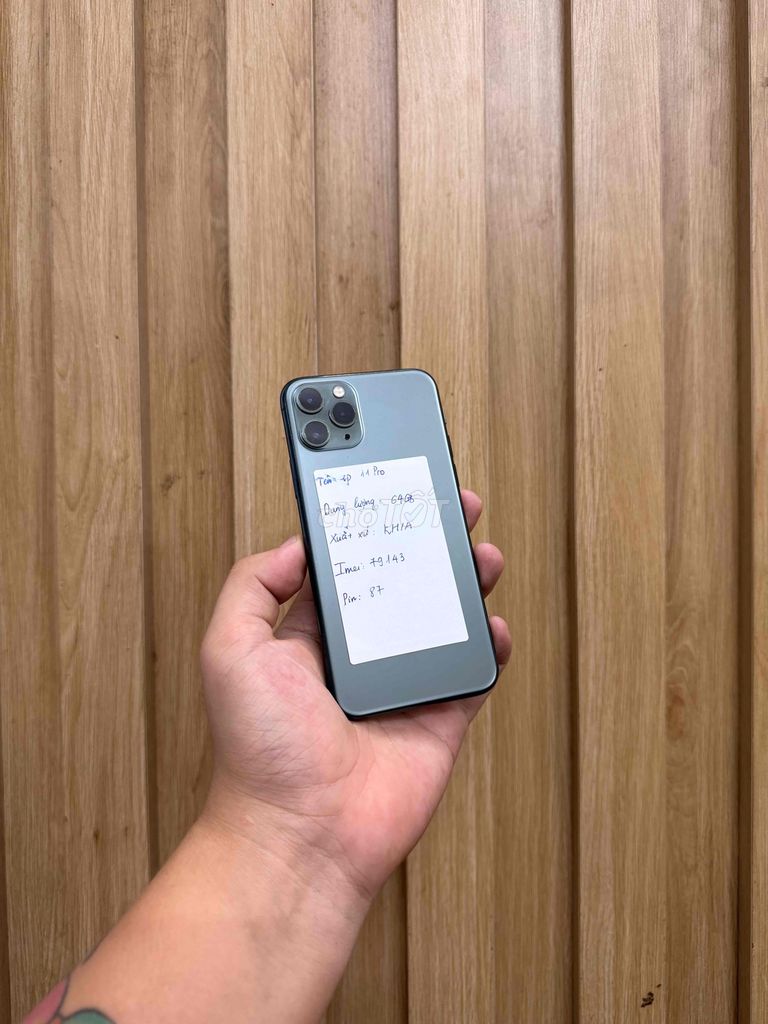 Apple iPhone 11 Pro 64GB Xám KH/A 87%. Mua bán Điện thoại tại Quận Đống Đa Hà Nội được đăng bởi  HT Mobie Trả góp nợ xáu bao duyệt hình 1