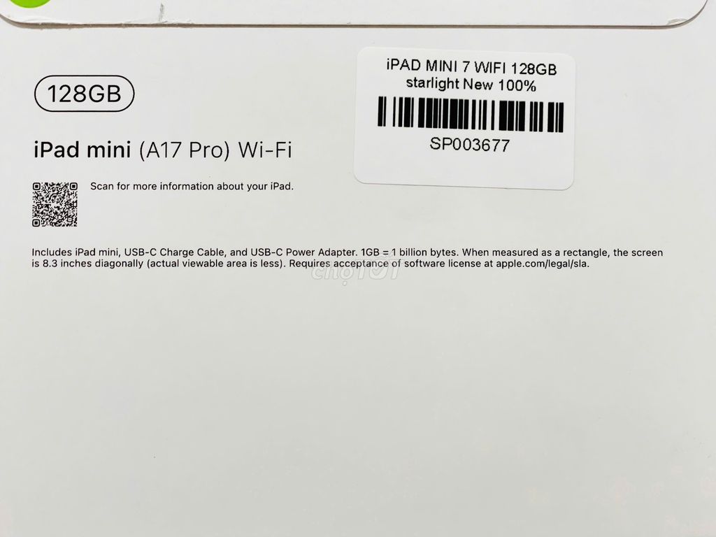 iPad Mini 7 Wifi 128Gb NEWSEAL