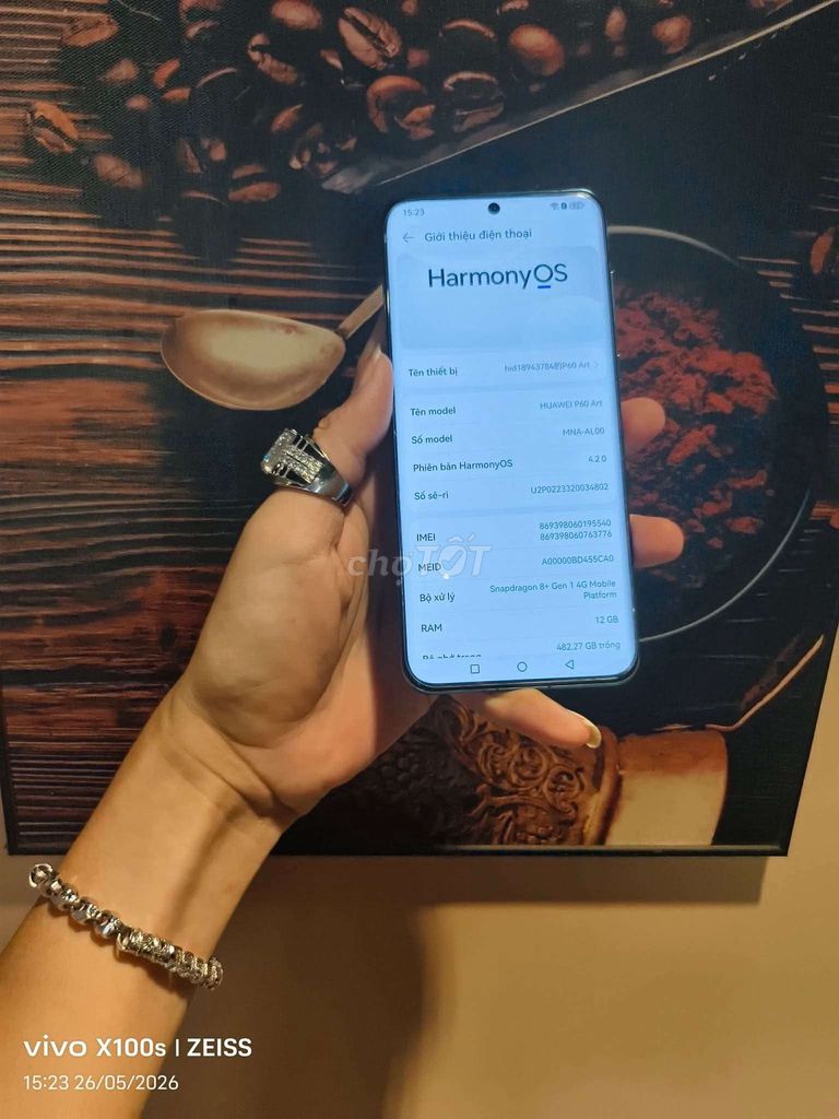 Huawei P60 ART 12/512GB Xanh 97% full box. Mua bán Điện thoại tại Thành phố Thuận An Bình Dương được đăng bởi Đạt Bình Dương hình 1