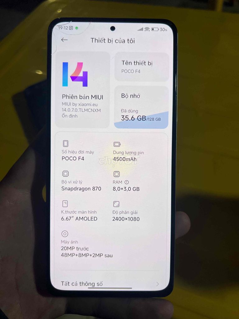 Xiaomi Poco F4 128GB Nứt kính góc. Mua bán Điện thoại tại Quận Hà Đông Hà Nội được đăng bởi Hà Đông hình 1