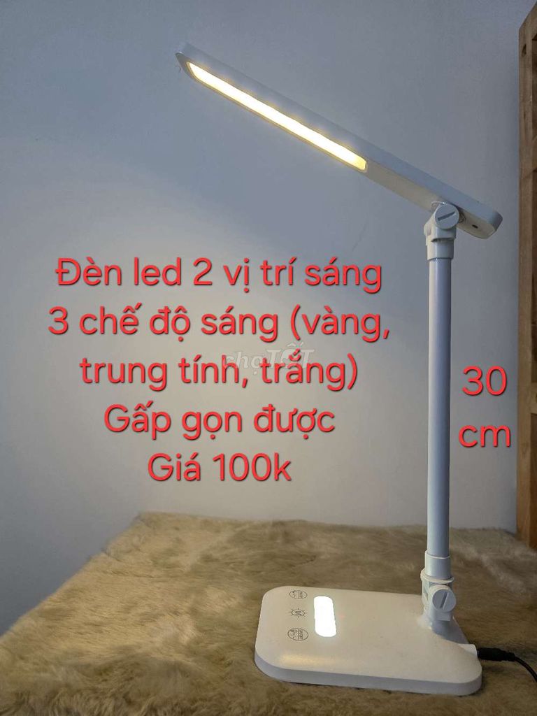 Đèn bàn LED Trắng 3 chế độ 2 vị trí Gấp gọn. Mua bán Đèn tại Huyện Nhà Bè Tp Hồ Chí Minh được đăng bởi Quyên hình 1