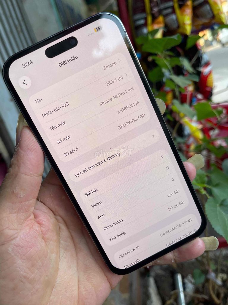 Apple iPhone 14 Pro Max 128GB Tím 98%. Mua bán Điện thoại tại Quận Bình Tân Tp Hồ Chí Minh được đăng bởi nguyễn sang  hình 1