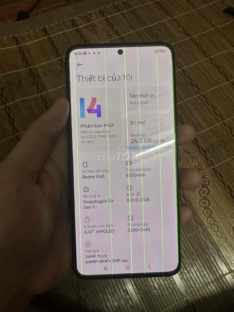 Xiaomi Redmi K60 Đen 256GB. Mua bán Điện thoại tại Quận Đống Đa Hà Nội được đăng bởi Trung Kiên hình 1