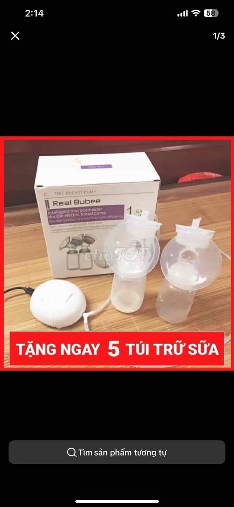 Máy hút sữa Real Bubee Intelligent microcomputer. Mua bán Mẹ và bé tại Quận 8 Tp Hồ Chí Minh được đăng bởi Ngoc Kieu Loan Le hình 1