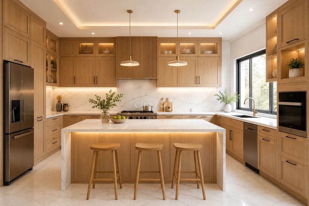 Tủ bếp gỗ tự nhiên. Mua bán Tủ, kệ gia đình tại Thành phố Thủ Đức Tp Hồ Chí Minh được đăng bởi Bảo Nam hình 1