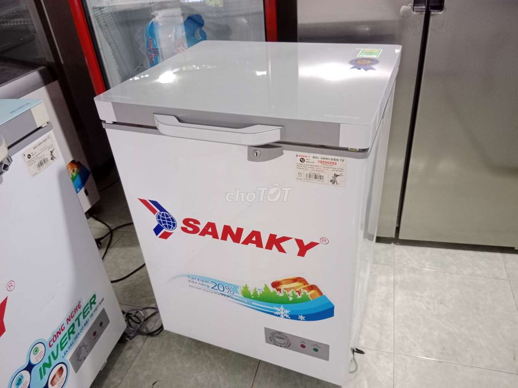 Bán tủ đông Sanaky mặt kính cường lực 150 l