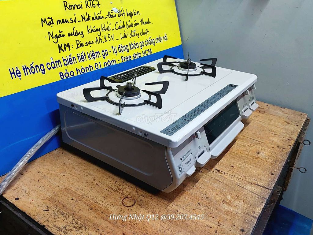 Bếp ga Rinnai RT67 nút nhấn đời cao pin sạc . Mua bán Bếp, lò, đồ điện nhà bếp tại Quận 12 Tp Hồ Chí Minh được đăng bởi Bếp ga nội địa Hưng Nhật hình 1