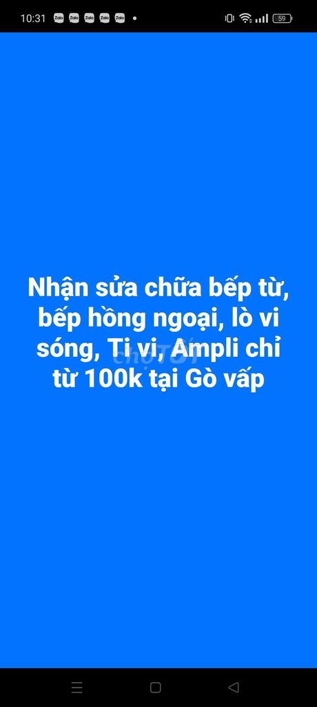 Nhận sửa chữa bếp từ, bếp hồng ngoại, lò vi sóng..