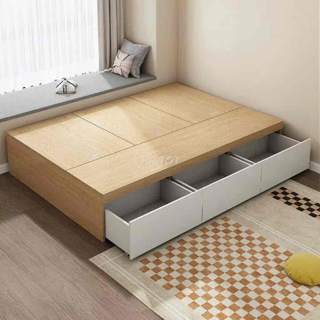Giường ngủ Gỗ MDF 1m6x2m Vàng gỗ. Mua bán Giường, chăn ga gối nệm tại Quận Phú Nhuận Tp Hồ Chí Minh được đăng bởi Minh Thư hình 1