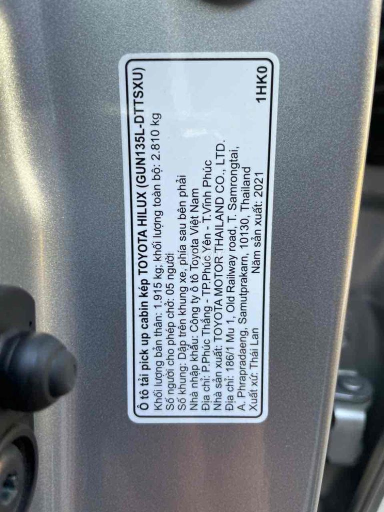 🍀Bán TOYOTA HILUX E 2.4cc - 4x2 - AT , sx 2021. Mua bán Ô tô tại Quận Bình Tân Tp Hồ Chí Minh được đăng bởi MR Hiền  hình 12