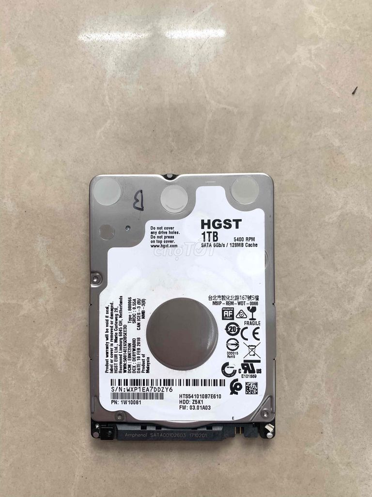 Ổ cứng laptop HGST 1TB sk100%. Mua bán Linh kiện (RAM, Card...) tại Quận Tân Phú Tp Hồ Chí Minh được đăng bởi Nguyễn Phong hình 1