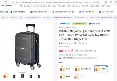 vali stargo size 20. Mua bán Túi xách tại Quận Gò Vấp Tp Hồ Chí Minh được đăng bởi Alex 