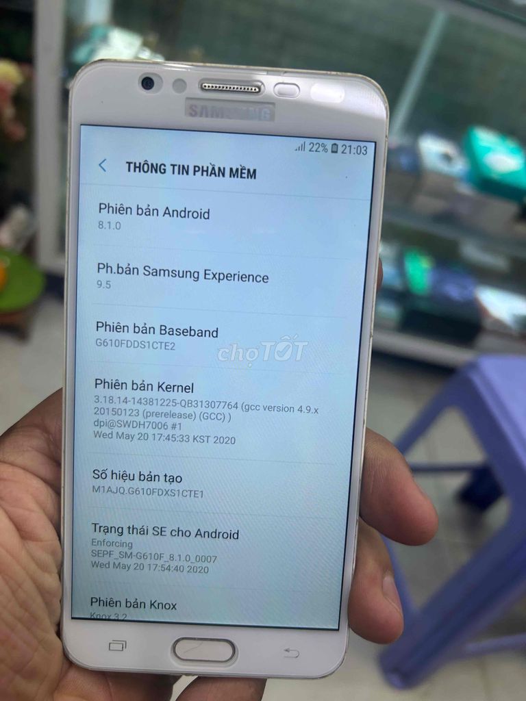 Samsung Galaxy J7 Prime 32GB Trắng. Mua bán Điện thoại tại Quận Bình Tân Tp Hồ Chí Minh được đăng bởi dũng phụ kiện hình 1