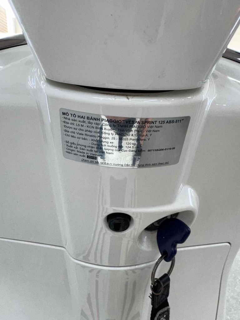 VespaSprint 125Abs trắng nguyên rin Hồ sơ sẵn. Mua bán Xe máy tại Quận Cái Răng Cần Thơ được đăng bởi Cửa Hàng Xe Máy Quang Sang hình 6