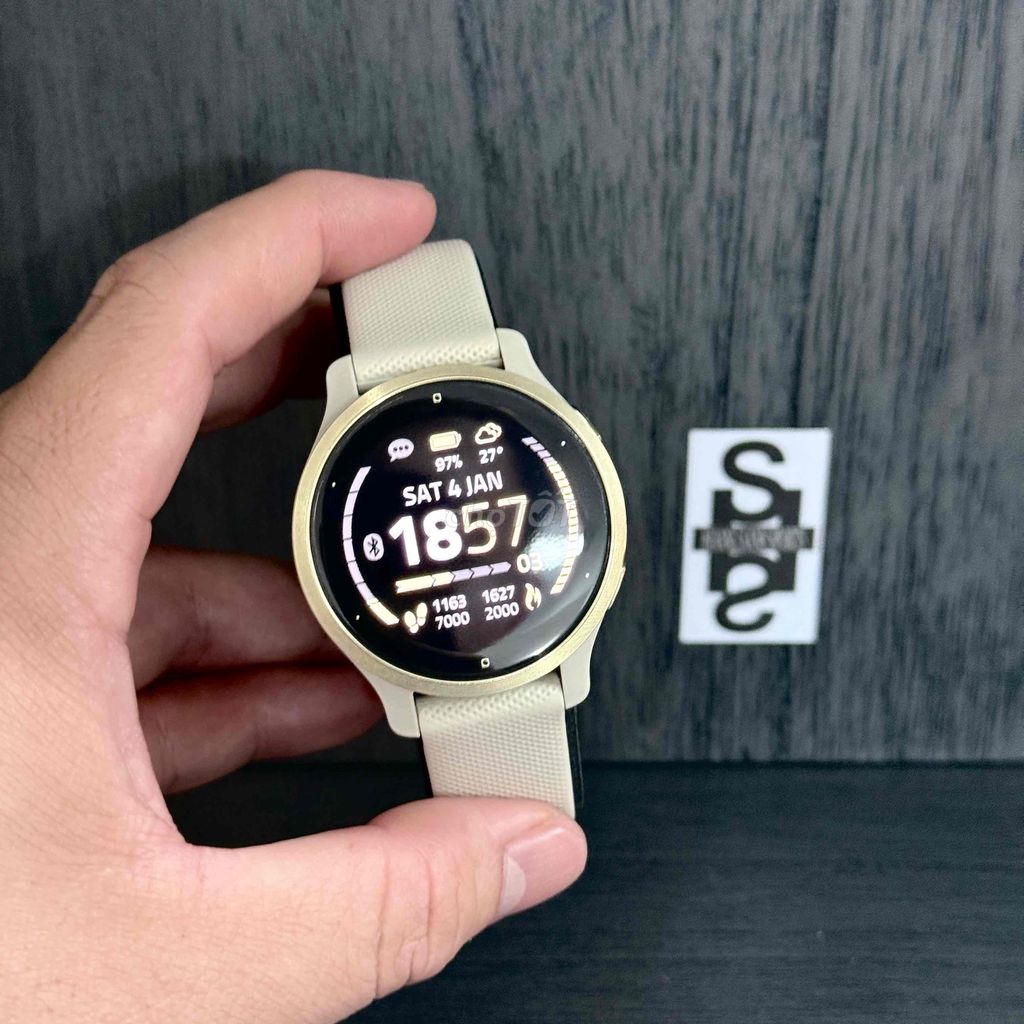 GARMIN VENU 2S GOLD CHÍNH HÃNG FPT ĐẸP LƯỚT 99%