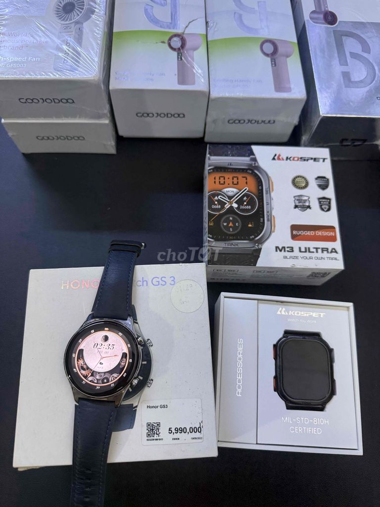 Honor Watch GS 3 thép trắng dây da xanh siêu đẹp. Mua bán Thiết bị đeo thông minh tại Thành phố Thủ Dầu Một Bình Dương được đăng bởi Ngọc Tây Tech hình 1