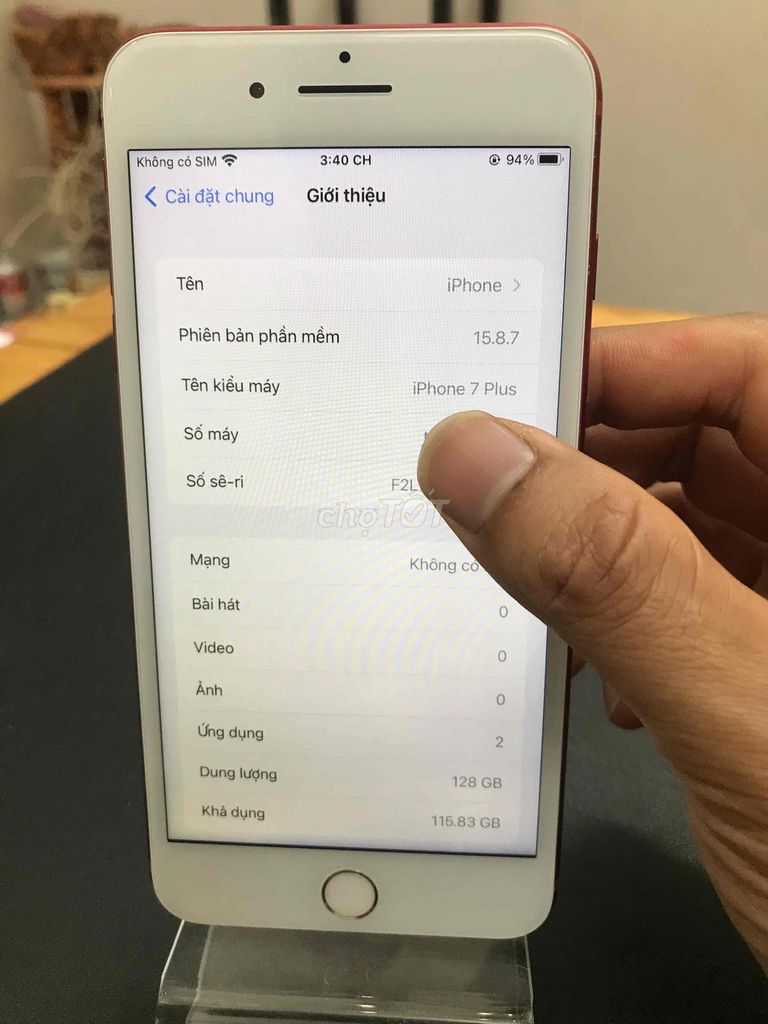 Apple iPhone 7 Plus 128GB Đỏ Đã qua sử dụng. Mua bán Điện thoại tại Quận Đống Đa Hà Nội được đăng bởi Shop điện thoại cũ hình 1