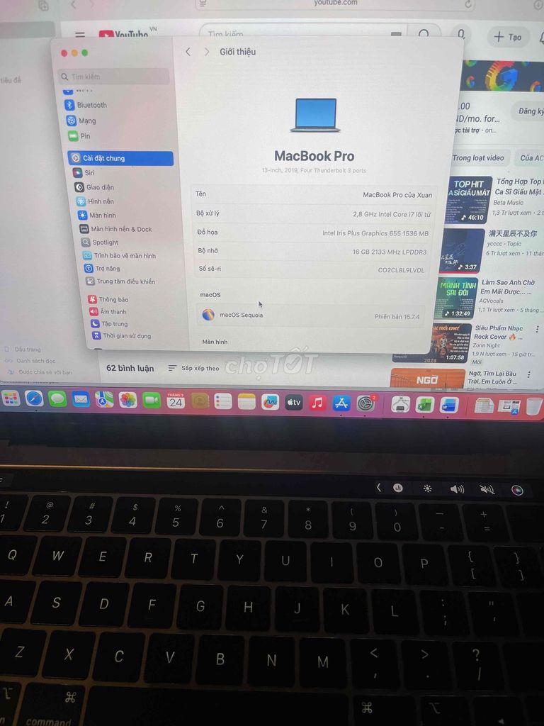 Apple MacBook Pro i7 16GB/512GB Xám full zin box. Mua bán Laptop tại Huyện Gia Lâm Hà Nội được đăng bởi Sakura ito hoang hình 1