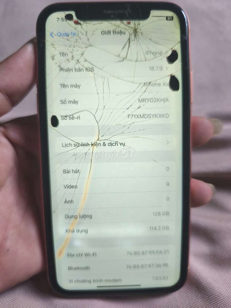 Apple iPhone XR 128GB Cam Nứt vỡ. Mua bán Điện thoại tại Quận 12 Tp Hồ Chí Minh được đăng bởi nnh hình 1