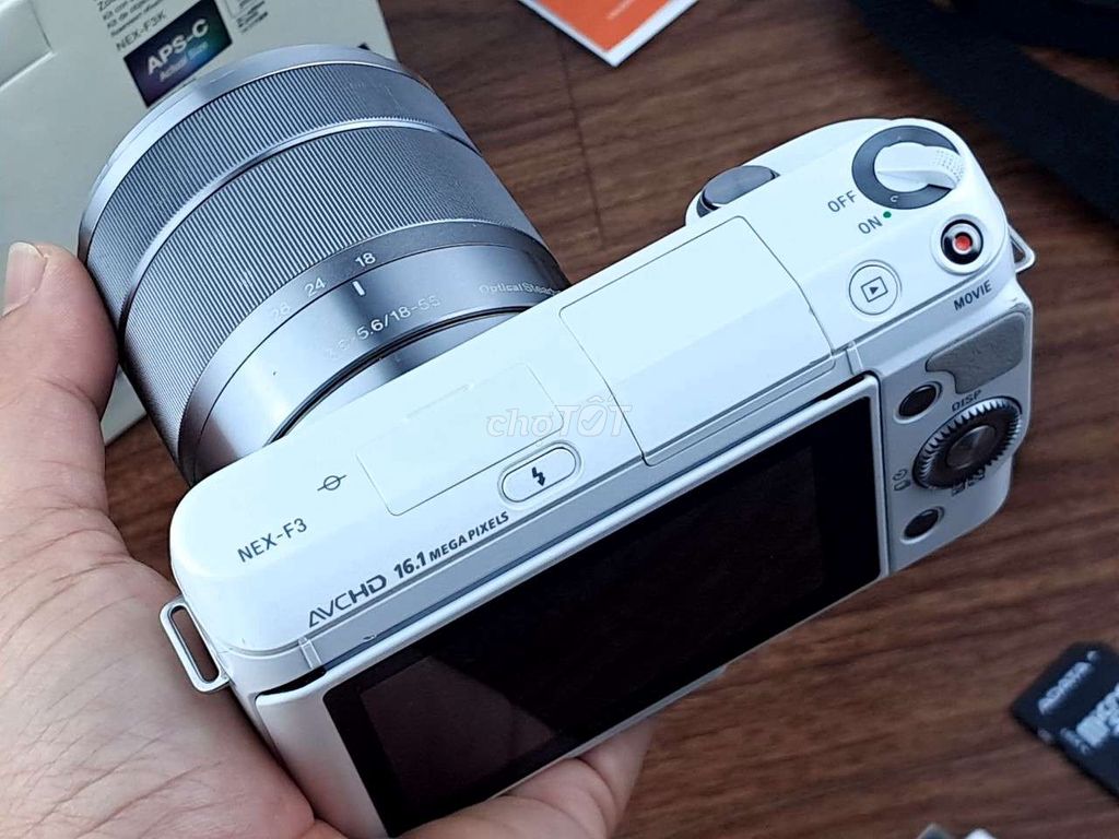 Sony Nex F3 Trắng + Lens 18-55mm OSS