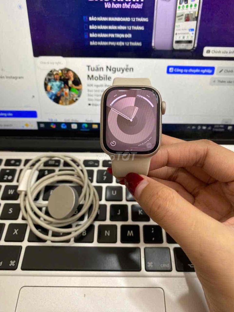 Apple Watch Series 7 GPS 41mm Bạc Like New. Mua bán Thiết bị đeo thông minh tại Quận 3 Tp Hồ Chí Minh được đăng bởi Tuấn Nguyễn hình 1