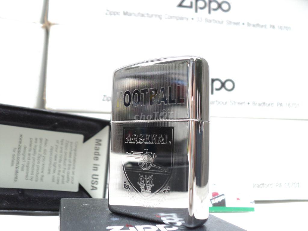 logo ARSENAL FC I ZIPPO USA, Fullbox, zin