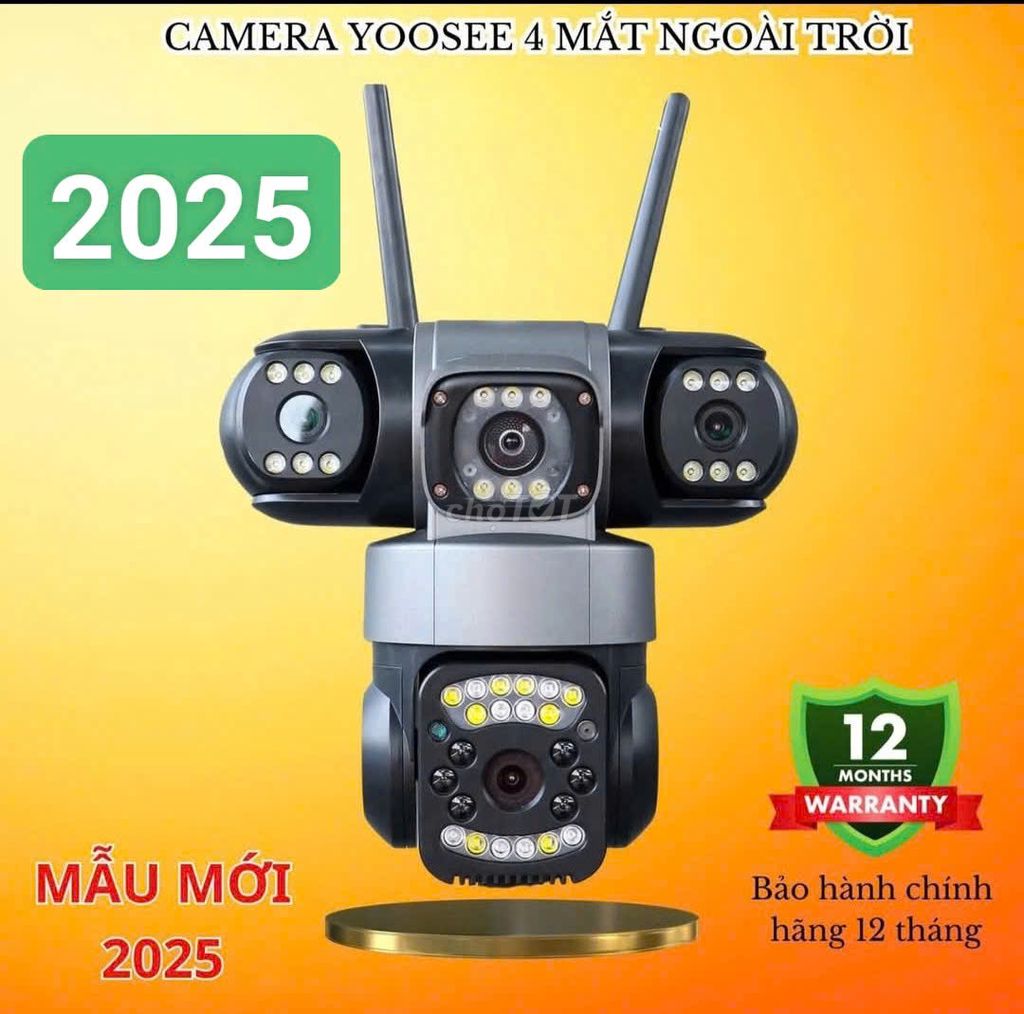 (MẪU MỚI) Camera Wifi Yoosee 4 Mắt 3 Khung Hình