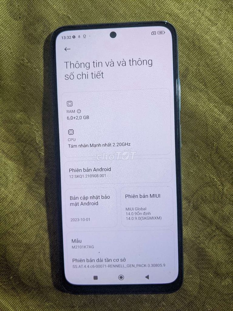 Redmi note 10 zin all ram 6 128g full cn