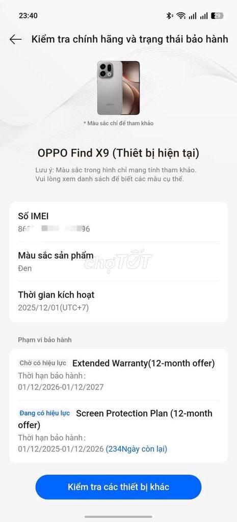 OPPO Find X9 Đen. Mua bán Điện thoại tại Thành phố Thủ Dầu Một Bình Dương được đăng bởi Khánh Duy hình 1