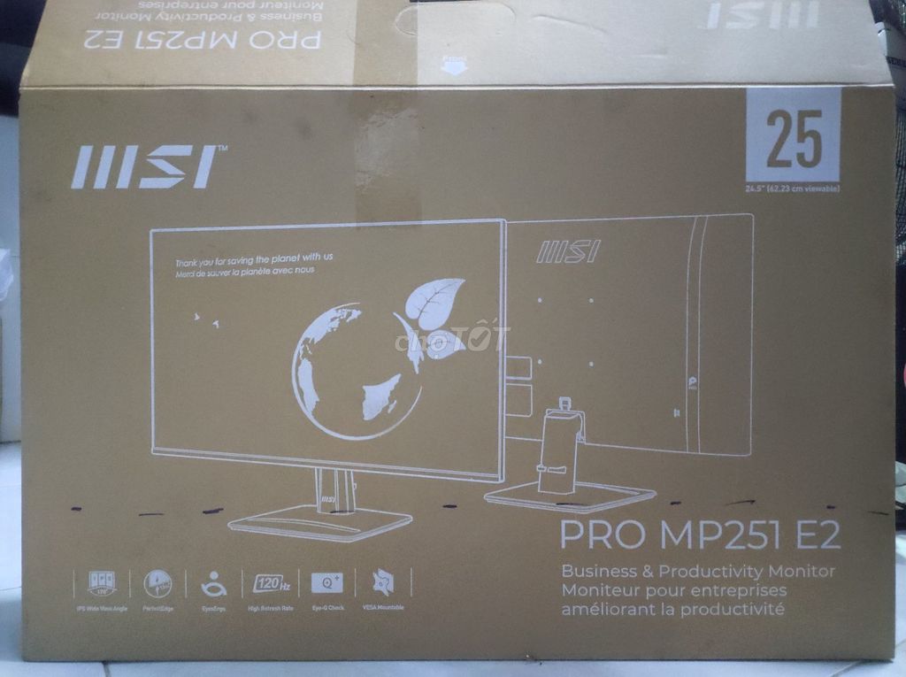 Màn hình MSI MP251 E2 120Hz(FHD/IPS/120HZ/1MS/LOA)