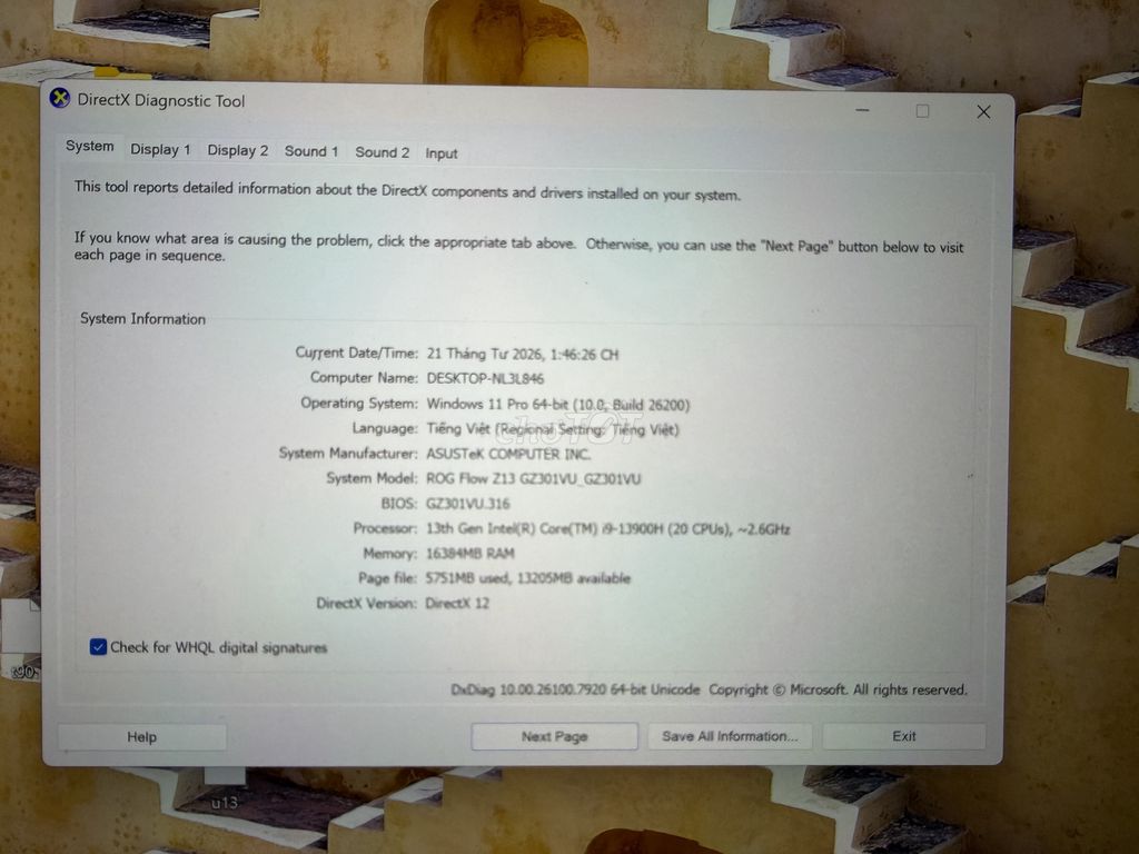 ASUS ROG Flow Z13 i9-13900H 16GB. Mua bán Máy tính bảng tại Quận Hoàng Mai Hà Nội được đăng bởi vũ xuân kiên hình 1