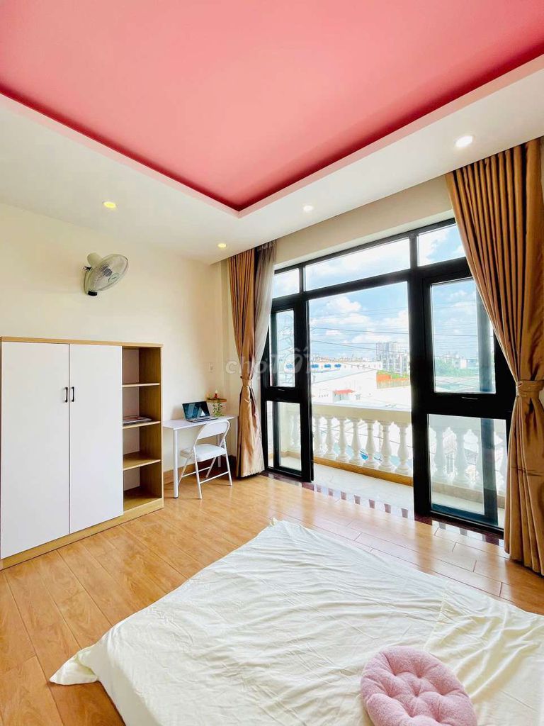 phòng trọ mới xây có ban công giá 3tr9 full nội thất