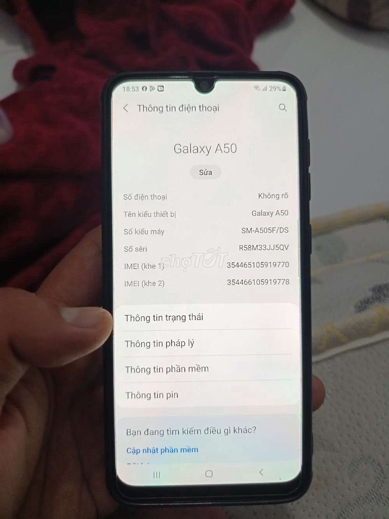 Sámung A50 . Mua bán Điện thoại tại Thành phố Thủ Đức Tp Hồ Chí Minh được đăng bởi Trung Pha  hình 1