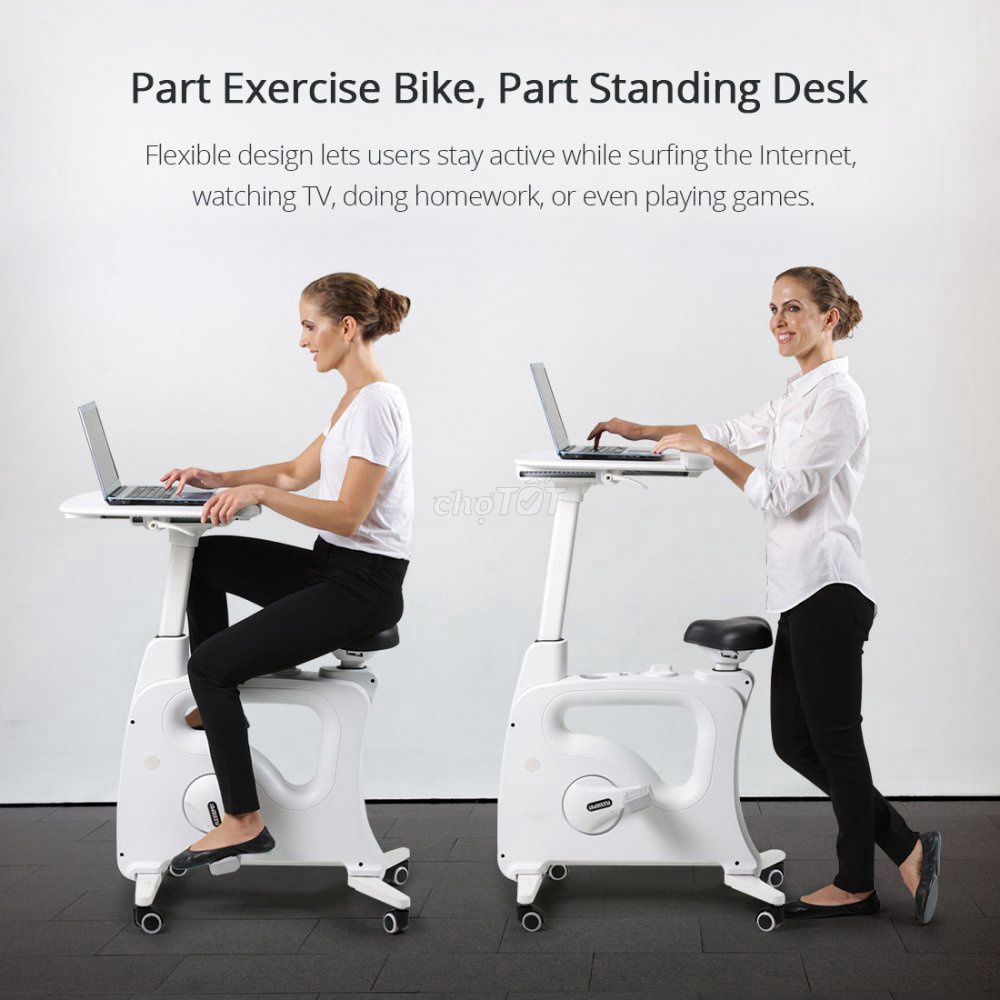 Xe đạp tập bàn làm việc FlexiSpot V9 Trắng