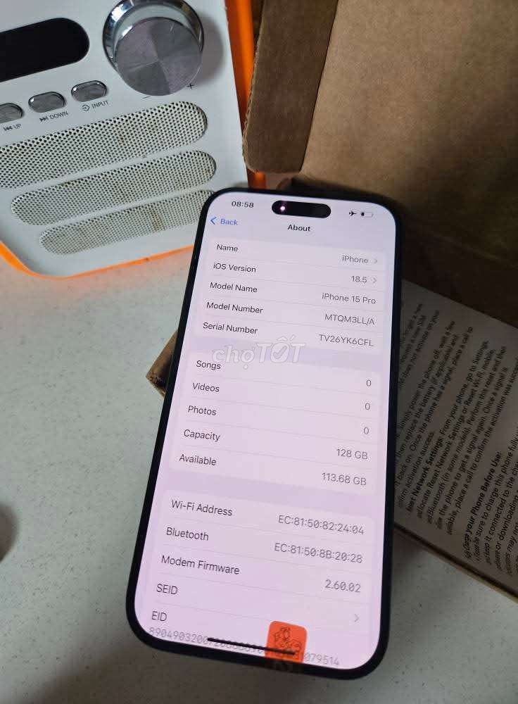 15 pro 128g Quốc tế🔋zin 97%. Mua bán Điện thoại tại Thành phố Vũng Tàu Bà Rịa - Vũng Tàu được đăng bởi An Store hình 2