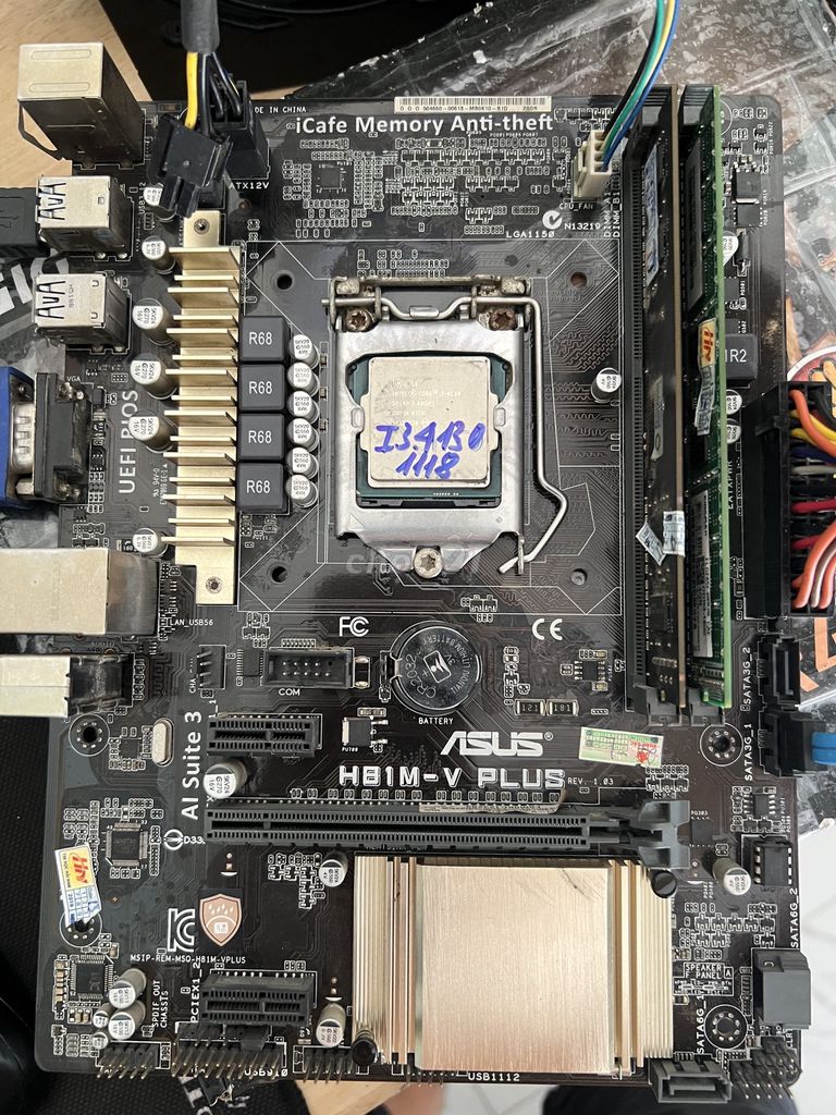 Combo Asus H81M-V PLUS i3-4130 8GB. Mua bán Linh kiện (RAM, Card...) tại Quận Tây Hồ Hà Nội được đăng bởi MayTinhGiaReHaNoi hình 1