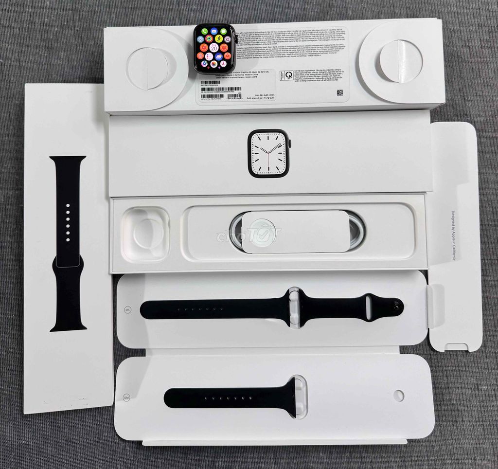 Apple Watch Series 7/45MM Thép Đen Esim Fullbox