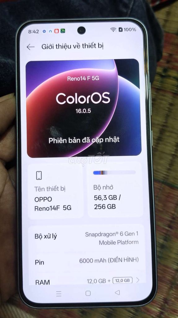 OPPO Reno14 mỹtho..bến tre . Mua bán Điện thoại tại Huyện Châu Thành Bến Tre được đăng bởi Nguyễn Hoàng Minh  hình 1