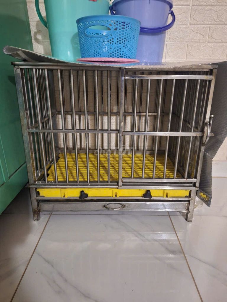 Chuồng thú cưng Inox 60x50x40 cho Chó Mèo. Mua bán Phụ kiện, Thức ăn, Dịch vụ tại Quận 6 Tp Hồ Chí Minh được đăng bởi Lý lôc hình 1