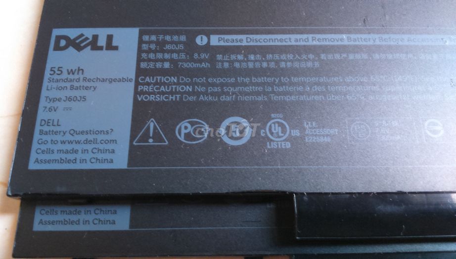 Dell Battery Original E7270 1h-1h30 ( Tested )