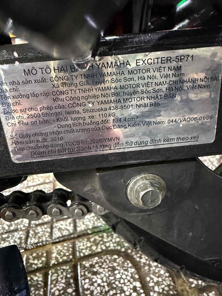 #ex 2010 5p71 xe zin mọc chưa rớt đầu máy cực ngon. Mua bán Xe máy tại Thành phố Thủ Đức Tp Hồ Chí Minh được đăng bởi ÔTÔ XE MÁY THÁI HOÀ  hình 12