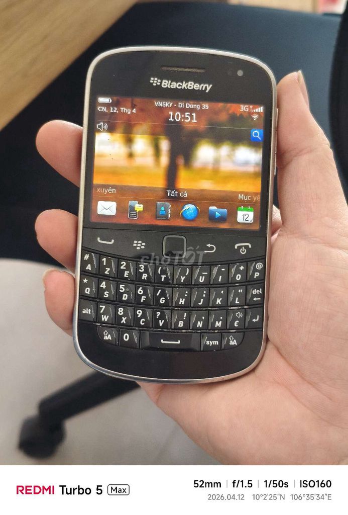 BlackBerry 9900 đẹp 95% pin trâu full tiếng việt. Mua bán Điện thoại tại Huyện Ba Tri Bến Tre được đăng bởi Di Động 35 Ba Tri hình 1