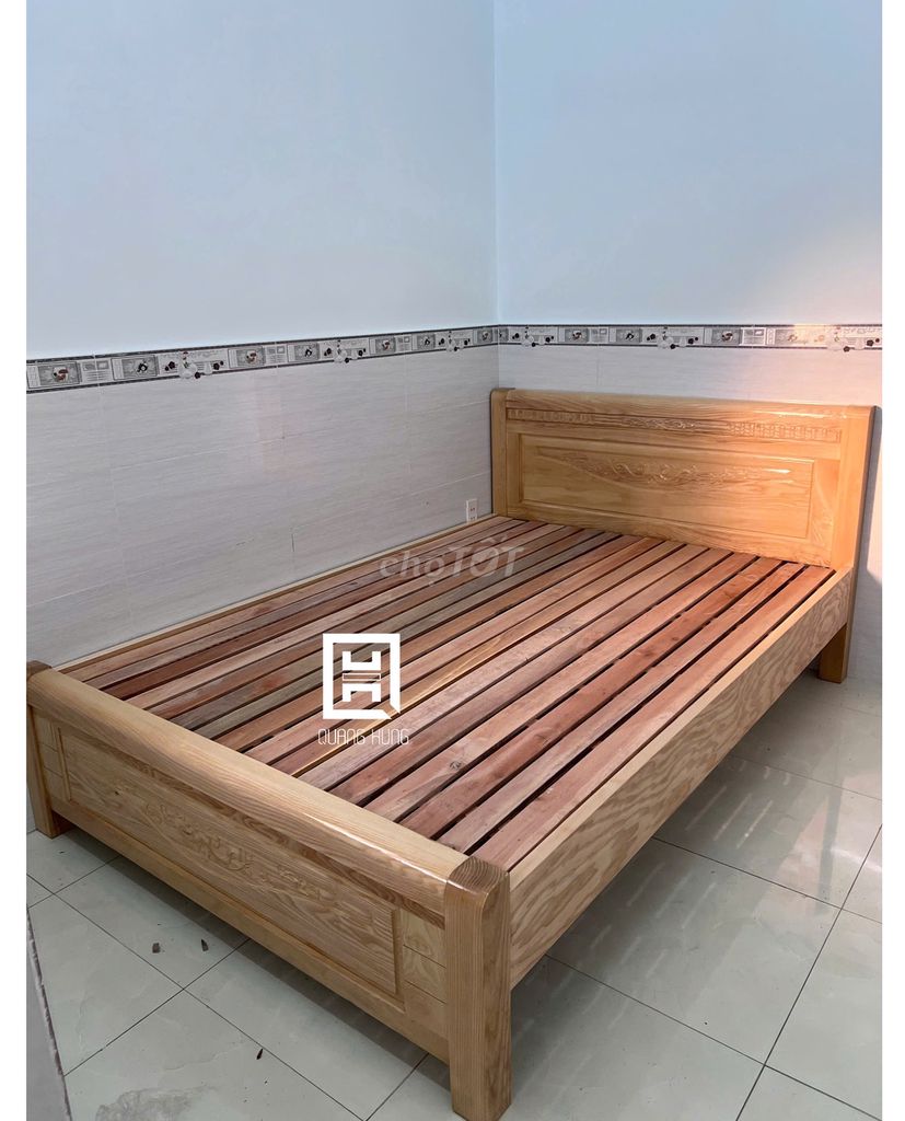 GIƯỜNG GỖ SỒI-GIƯỜNG GỖ-GIƯỜNG GỖ SỒI = GIƯỜNG GỖ. Mua bán Giường, chăn ga gối nệm tại Thị xã Bến Cát Bình Dương được đăng bởi Nội Thất Quang Hùng TD hình 1