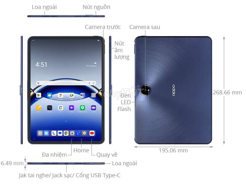 Oppo Pad 3 Pro 8GB/258GB Xanh 98%. Mua bán Máy tính bảng tại Thành phố Rạch Giá Kiên Giang được đăng bởi Chí Nhân hình 1