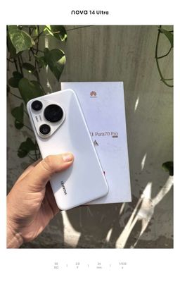 Huawei Pura 70 Pro 12/512GB Zin áp, Pin100, 99%