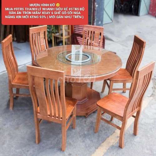 Mua 9tr5 Thanh lý 5tr5 Bộ bàn ăn gỗ sồi nặng xịn. Mua bán Bàn ghế tại Thành phố Đồng Xoài Bình Phước được đăng bởi CHỢ ĐỒ CŨ TIẾN DŨNG hình 1