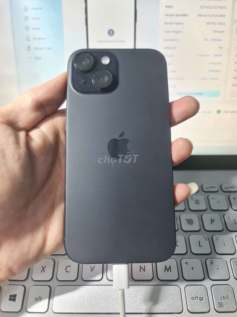 Apple iPhone 15 128GB Đen VN/A. Mua bán Điện thoại tại Quận Gò Vấp Tp Hồ Chí Minh được đăng bởi Trường Anh iCloud hình 1