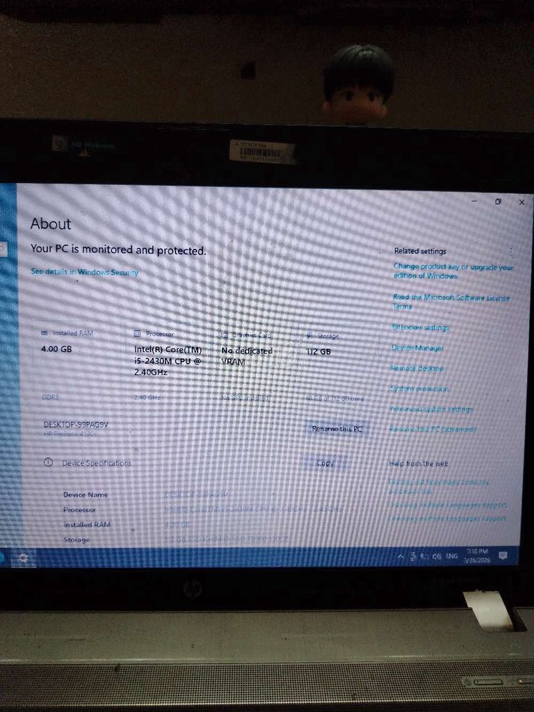 HP i5-2430M 4GB/112GB. Mua bán Laptop tại Huyện Thanh Trì Hà Nội được đăng bởi Hùng Lục hình 1
