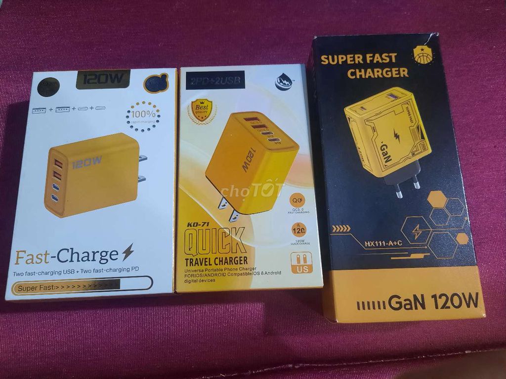 Củ sạc điện thoại 120W Vàng. Mua bán Phụ kiện (Màn hình, Chuột...) tại Huyện Thống Nhất Đồng Nai được đăng bởi vũ quốc việt hình 1