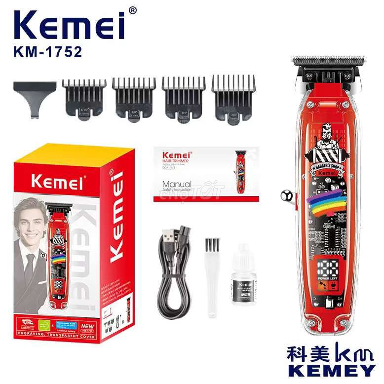 Tông đơ Kemei KM-1752 Đỏ Nam. Mua bán Nội thất, đồ gia dụng khác tại Quận 3 Tp Hồ Chí Minh được đăng bởi Ngô Hữu Nam hình 1